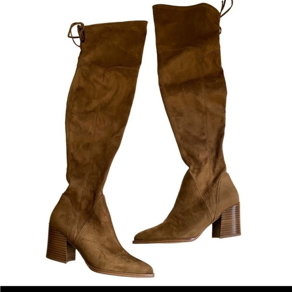 NEW MARC FISHER Faux Suede Over the Knee Boots 9M